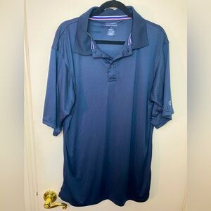 NWT Champion,LT, navy blue 3 button polo,100% polyester, authentic athletic wear